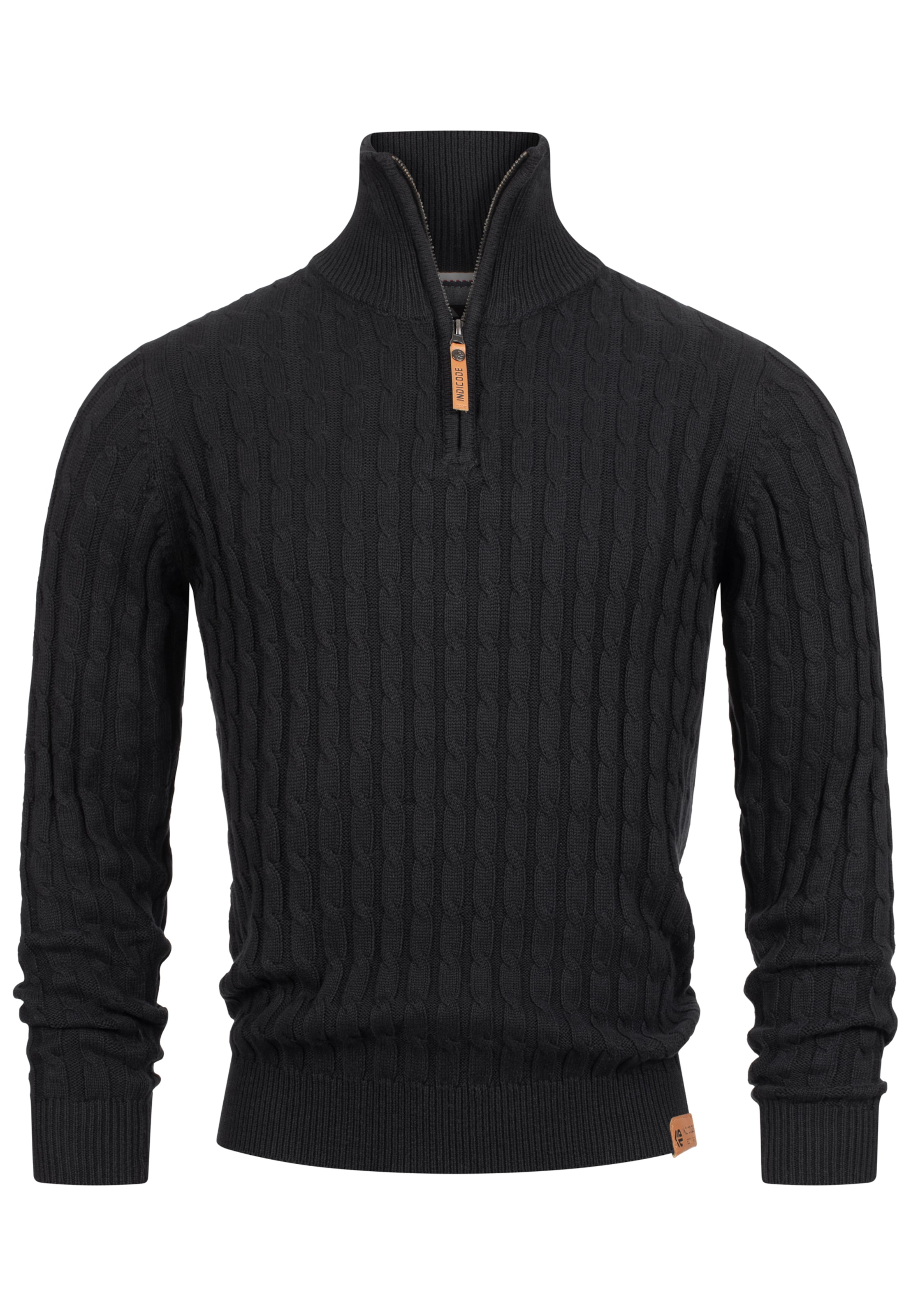 INDICODE JEANS Sweater 'Hector' in Black: front