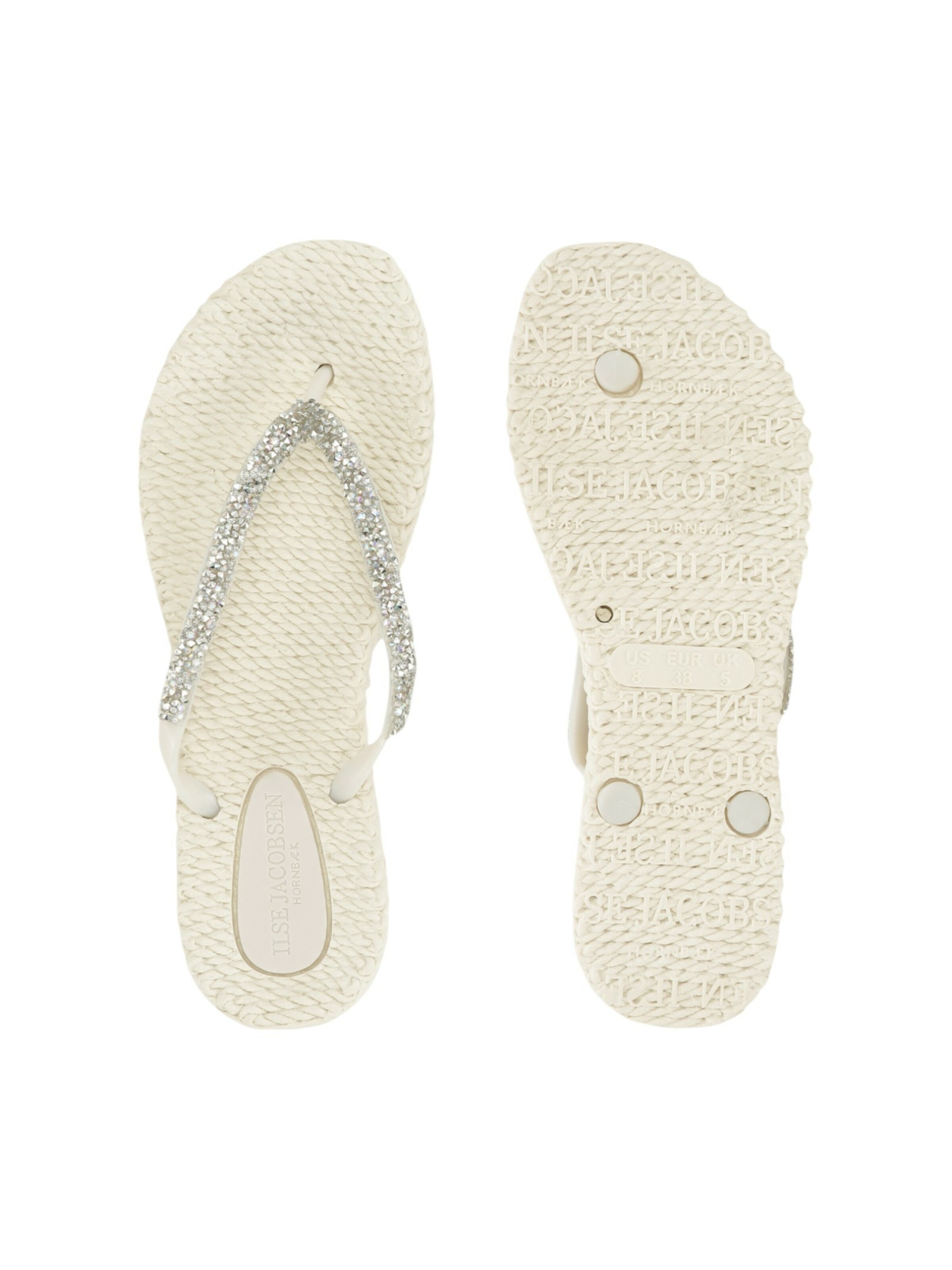 ILSE JACOBSEN T-Bar Sandals in Beige
