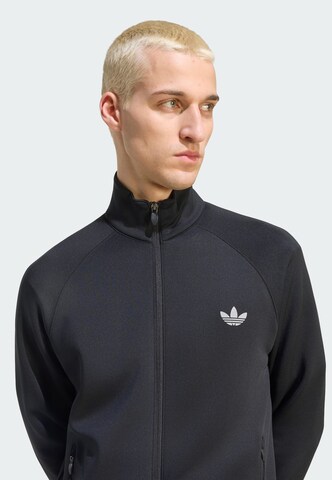 ADIDAS ORIGINALS - Casaco em moletão 'Trefoil Essentials' em preto