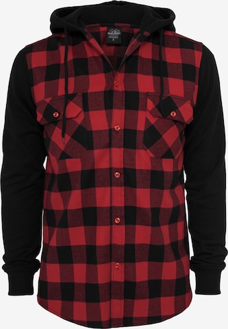 Urban Classics Regular fit Button Up Shirt in Red: front