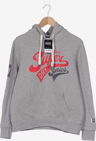 Superdry Sweatshirt & Zip-Up Hoodie in XL in Grey: front