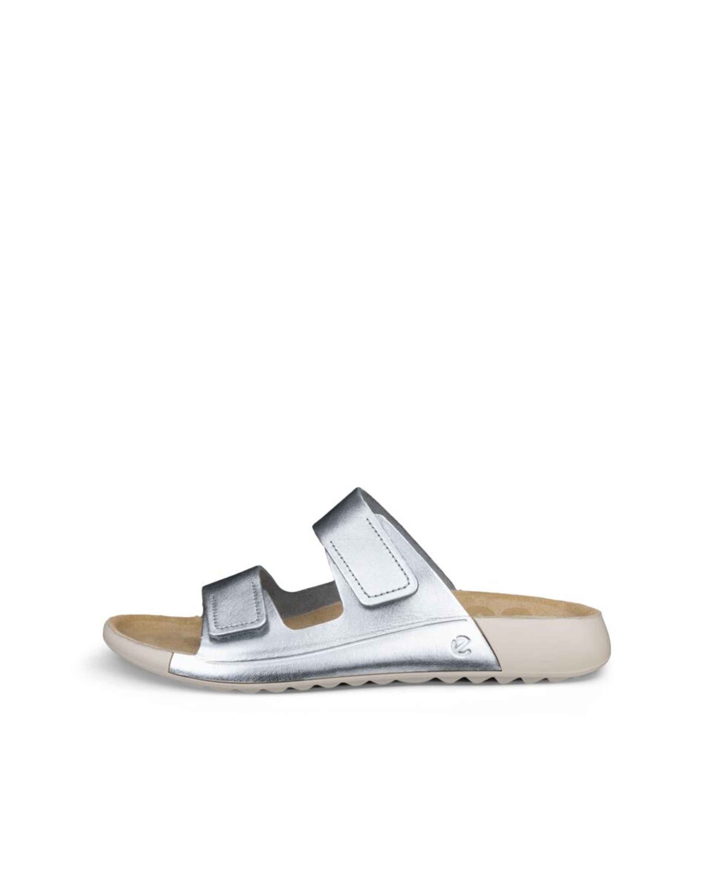 ECCO Mules in Silver: front