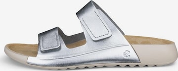 ECCO Pantolette in Silber: Vorderseite
