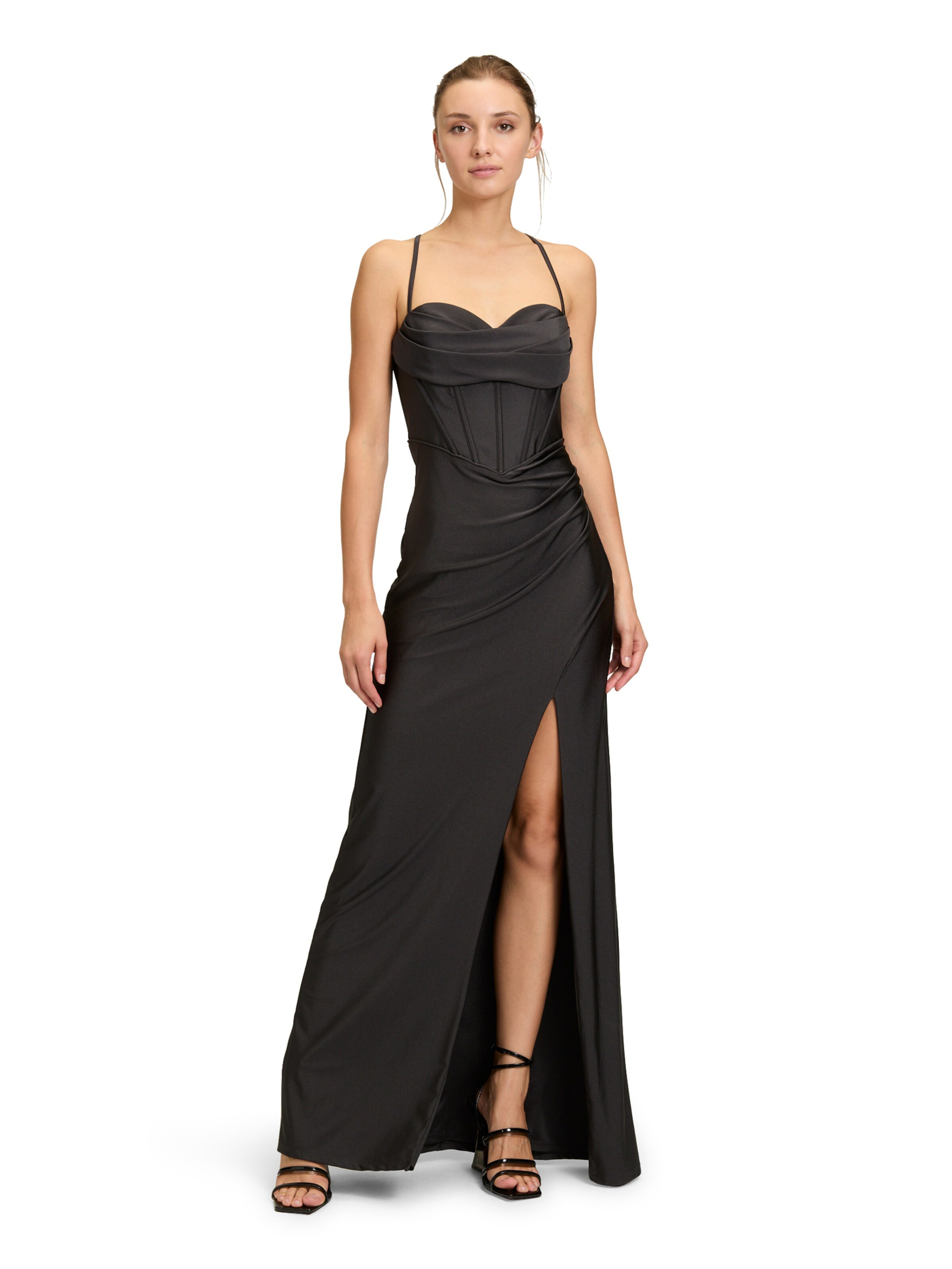 Robe de soirée Vera Mont en noir : devant