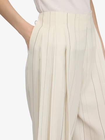 Semicouture - Perna larga Calças 'Adelina' em branco