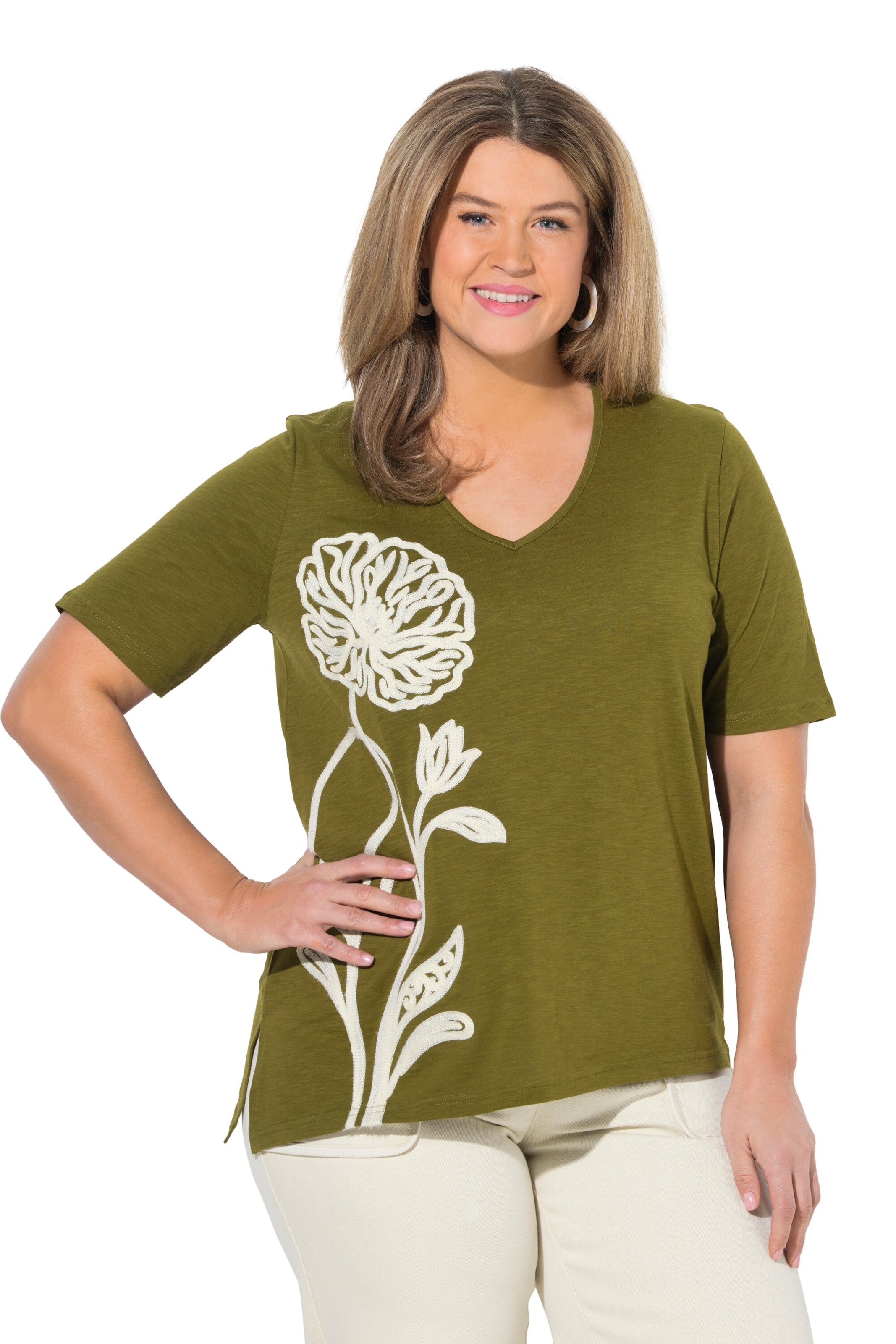 Ulla Popken Shirt in Green: front