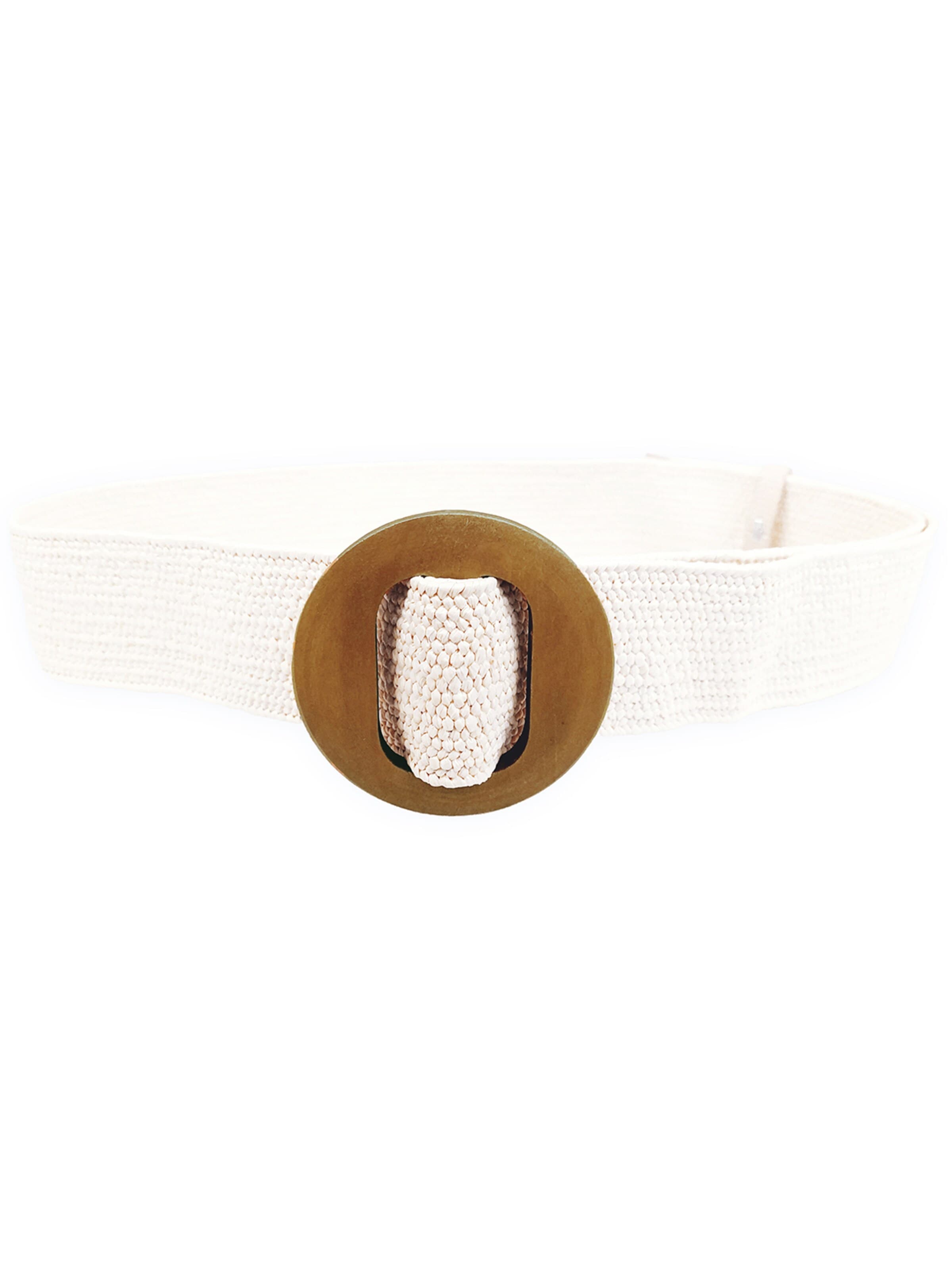 Capelli New York Belt 'Gürtel in Strohoptik' in White: front
