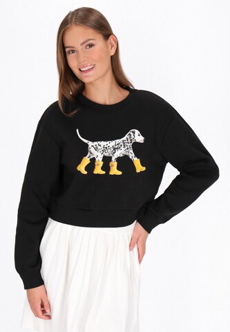 Sweat-shirt MYMO en noir : devant