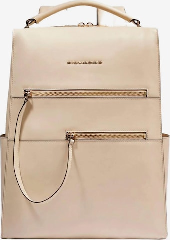 Sac à dos Piquadro en beige : devant