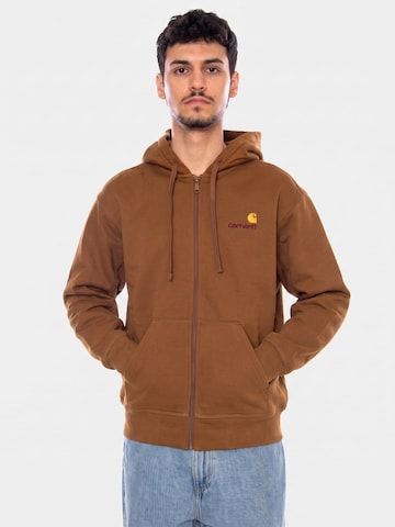 Carhartt WIP Sweatvest 'American Script' in Bruin