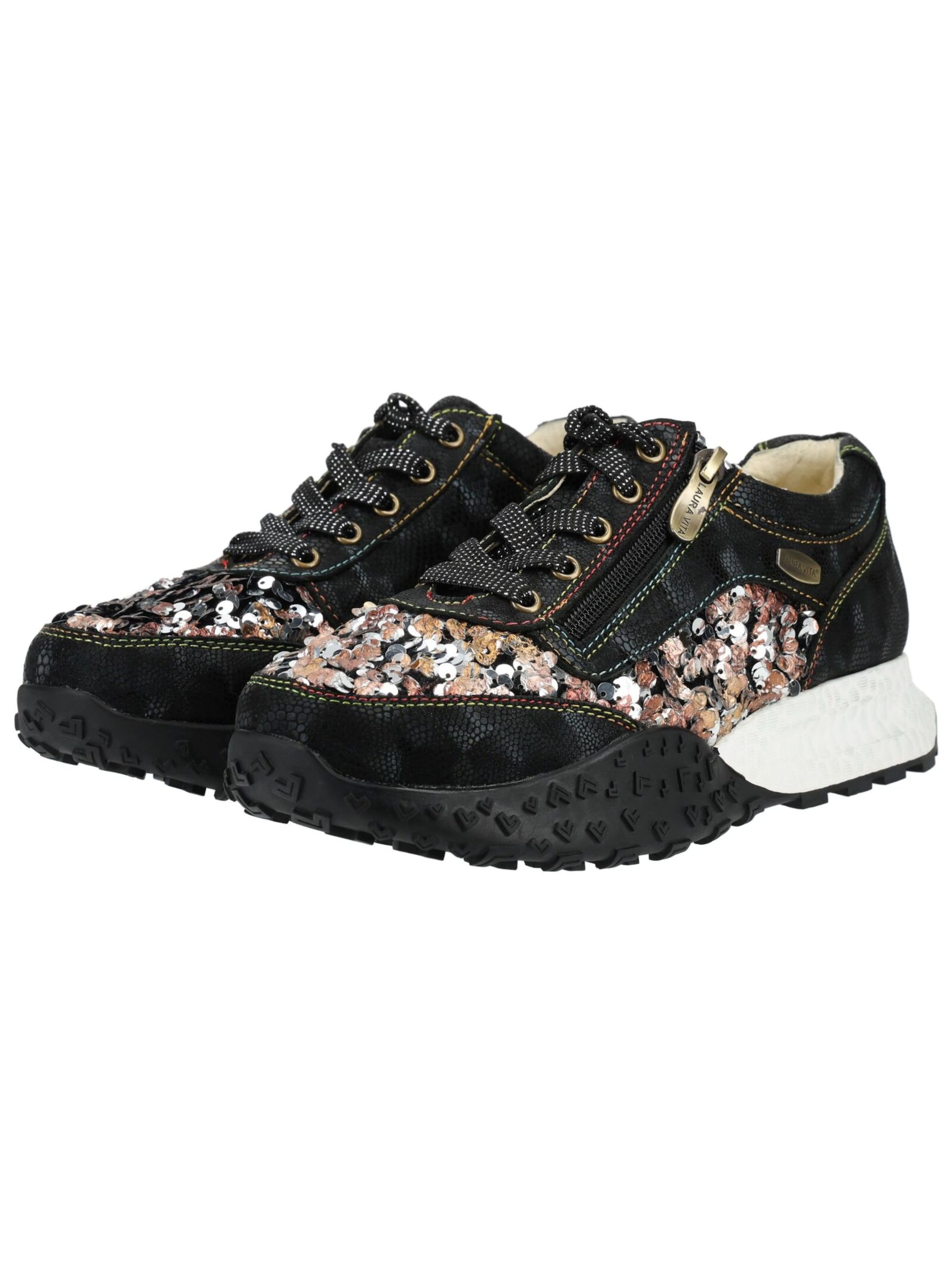 Laura Vita Platform trainers in Black