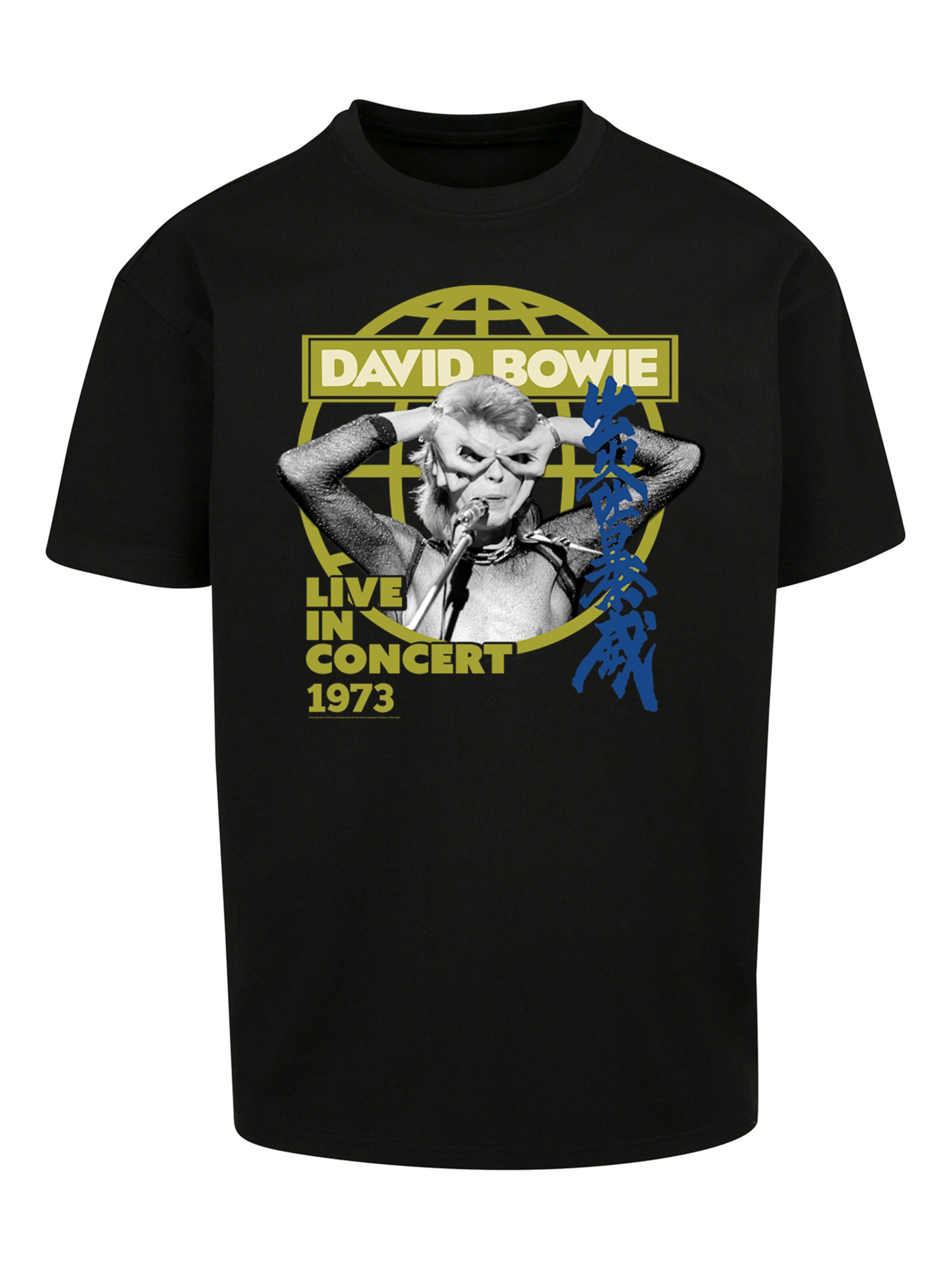 T-Shirt 'David Bowie' F4NT4STIC en noir : devant