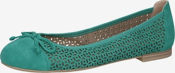 CAPRICE Ballet Flats in Green: front