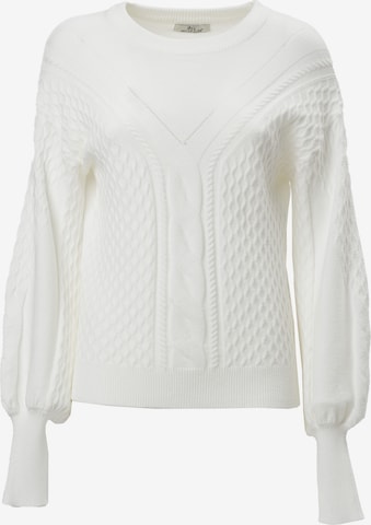 Influencer Sweter w kolorze biały: przód