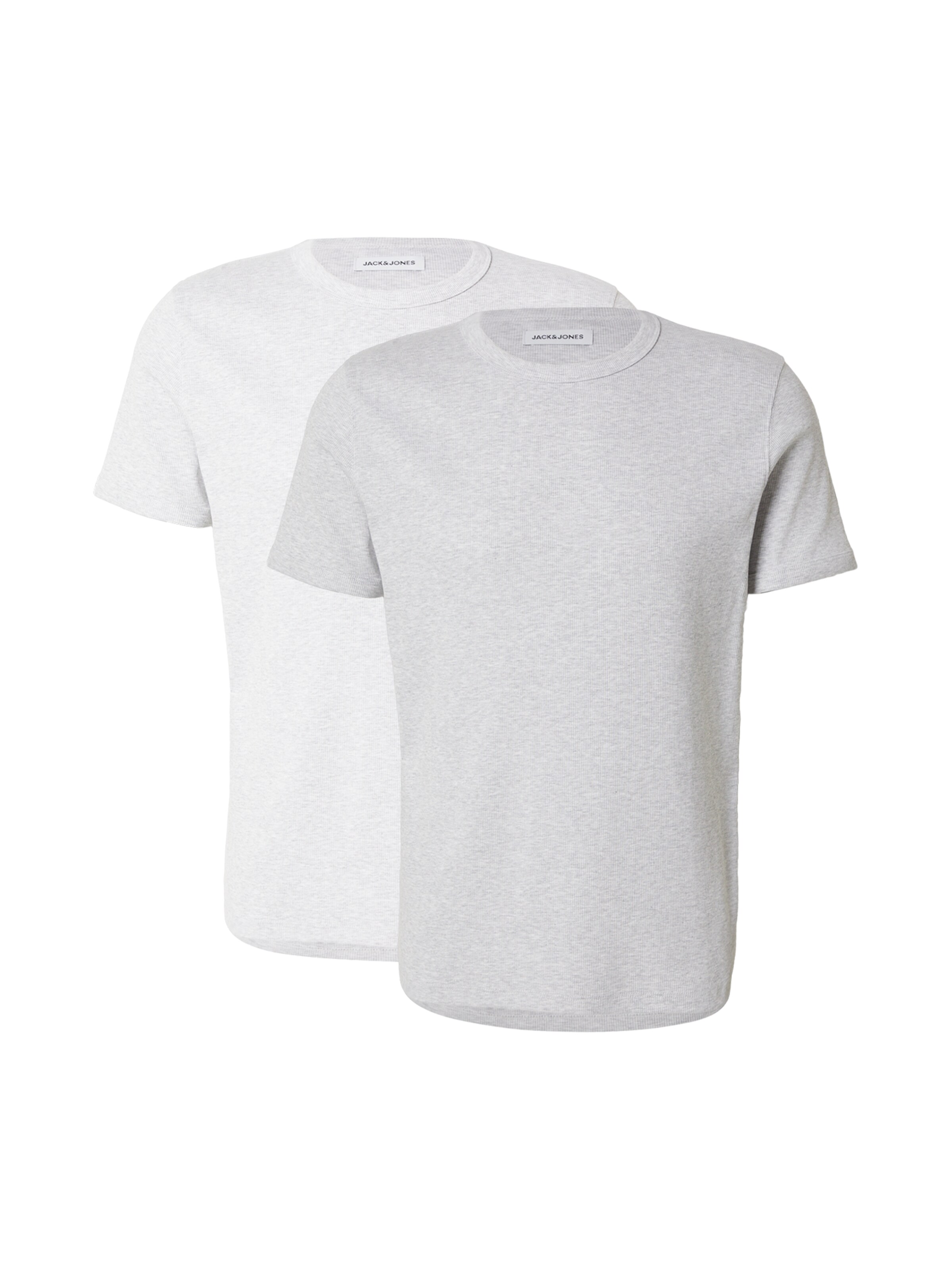 JACK & JONES Μπλουζάκι 'JJEORGANIC' σε S σε γκρι μελανζέ / λευκό μελανζέ, Άποψη προϊόντος