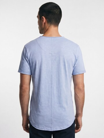 Antargo Shirt 'Basic Open Edge' in Blue