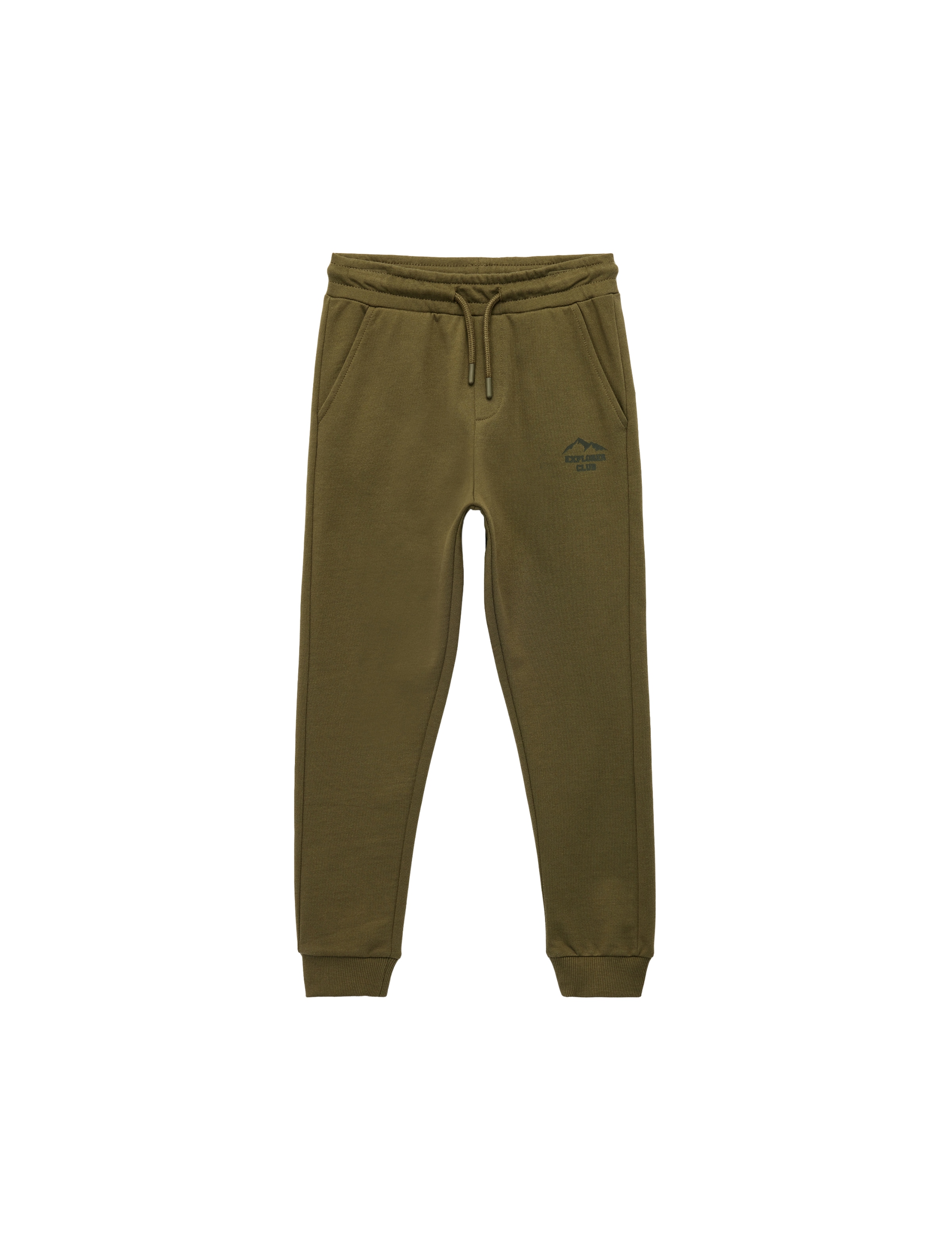 Koton Tapered Broek in Groen: voorkant