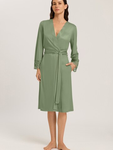 Hanro Dressing Gown ' Elia ' in Green: front