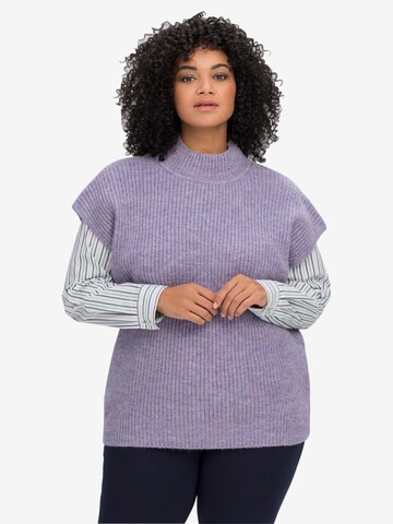 SHEEGO Knitted Vest in Purple: front