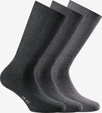 Chaussettes Rohner Socks en gris : devant