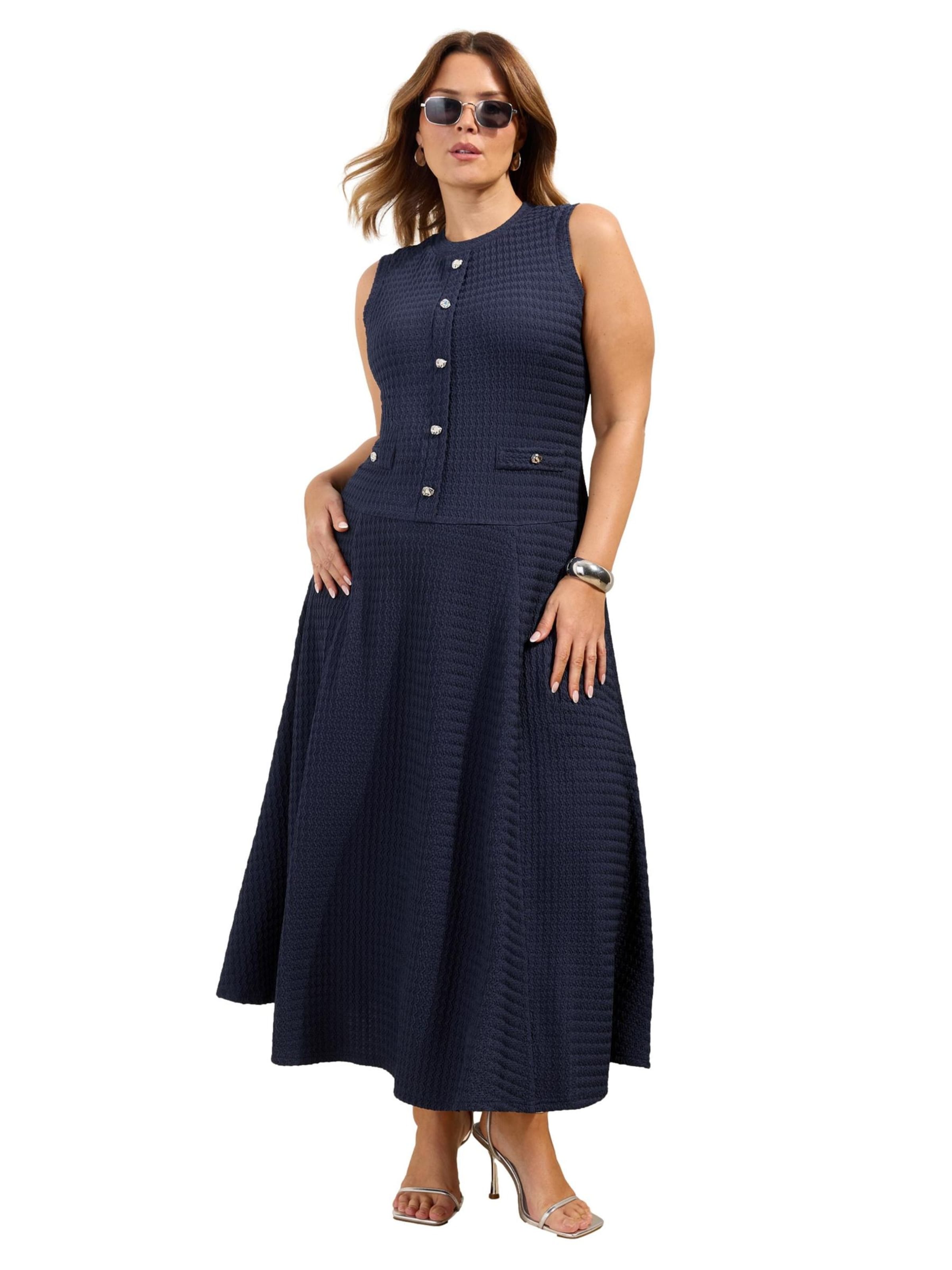 Friends Like These Gebreide jurk in Blauw: voorkant