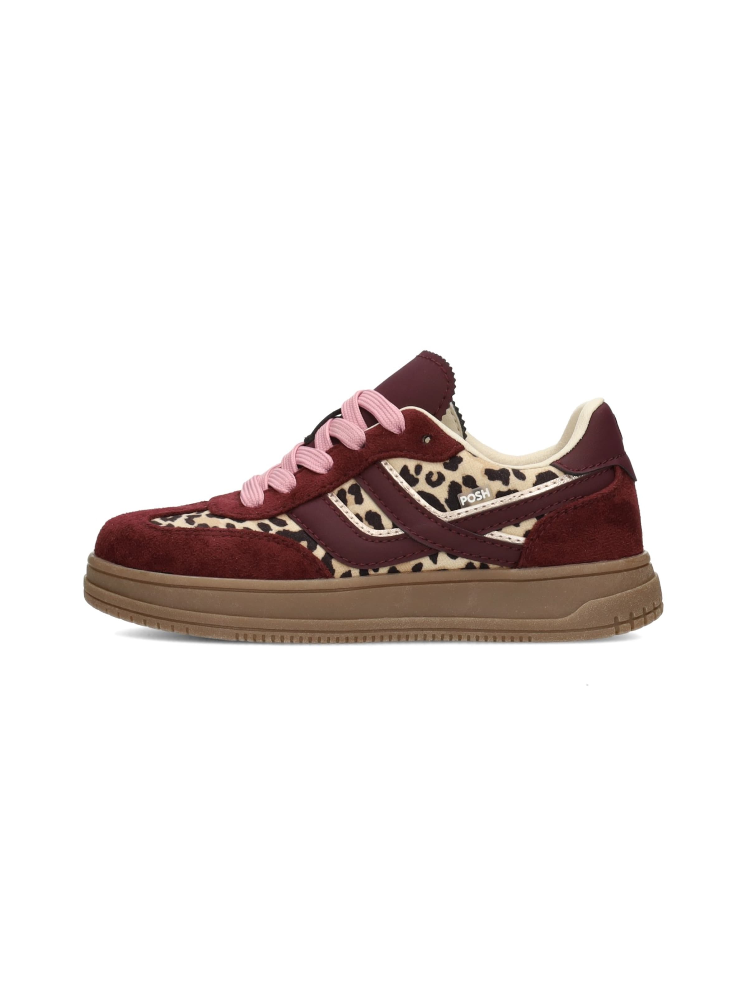 POSH by Poelman Sneakers 'DAYNA' in Bruin: voorkant