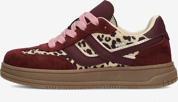 POSH by Poelman Sneakers 'DAYNA' in Bruin: voorkant