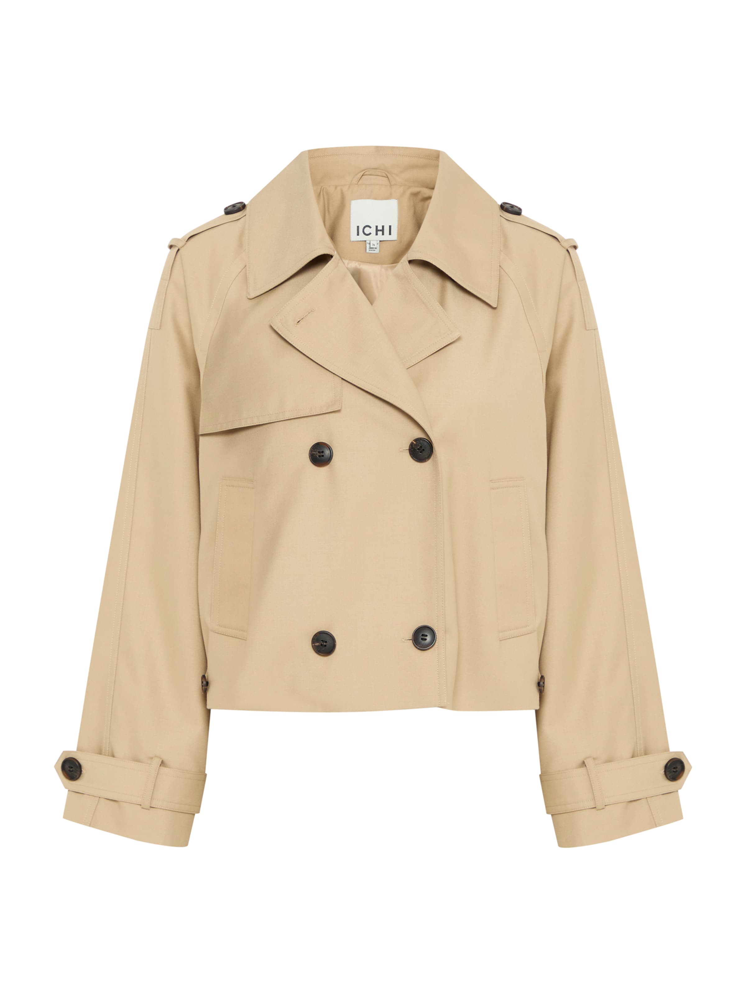 ICHI Prehodna jakna 'IHEPARZA' | bež barva: sprednja stran