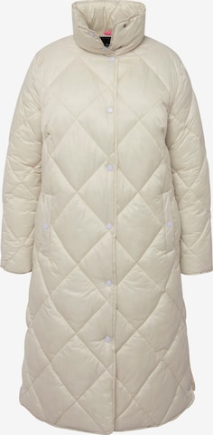 Ulla Popken Winter Coat in White: front