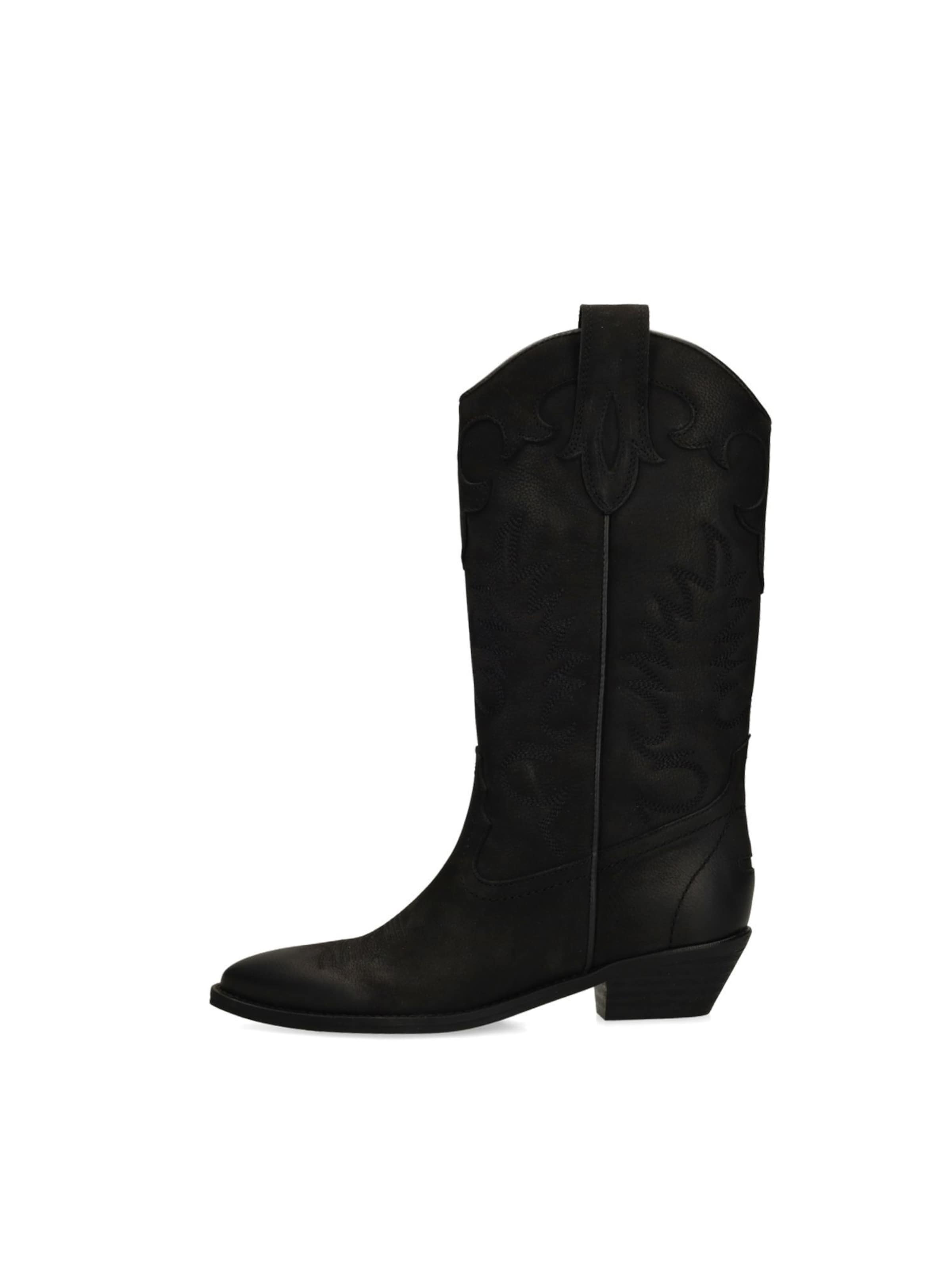 Bottes de cowboy SACHA en noir