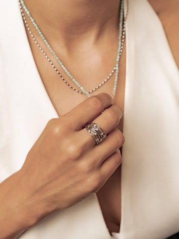 Hey Happiness Ring 'Multi Band Crystal'‌‌‌‌‌‌‌ in Silber