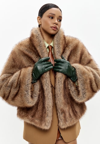 CESARE GASPARI Winter Coat 'Golden Hour' in Brown: front