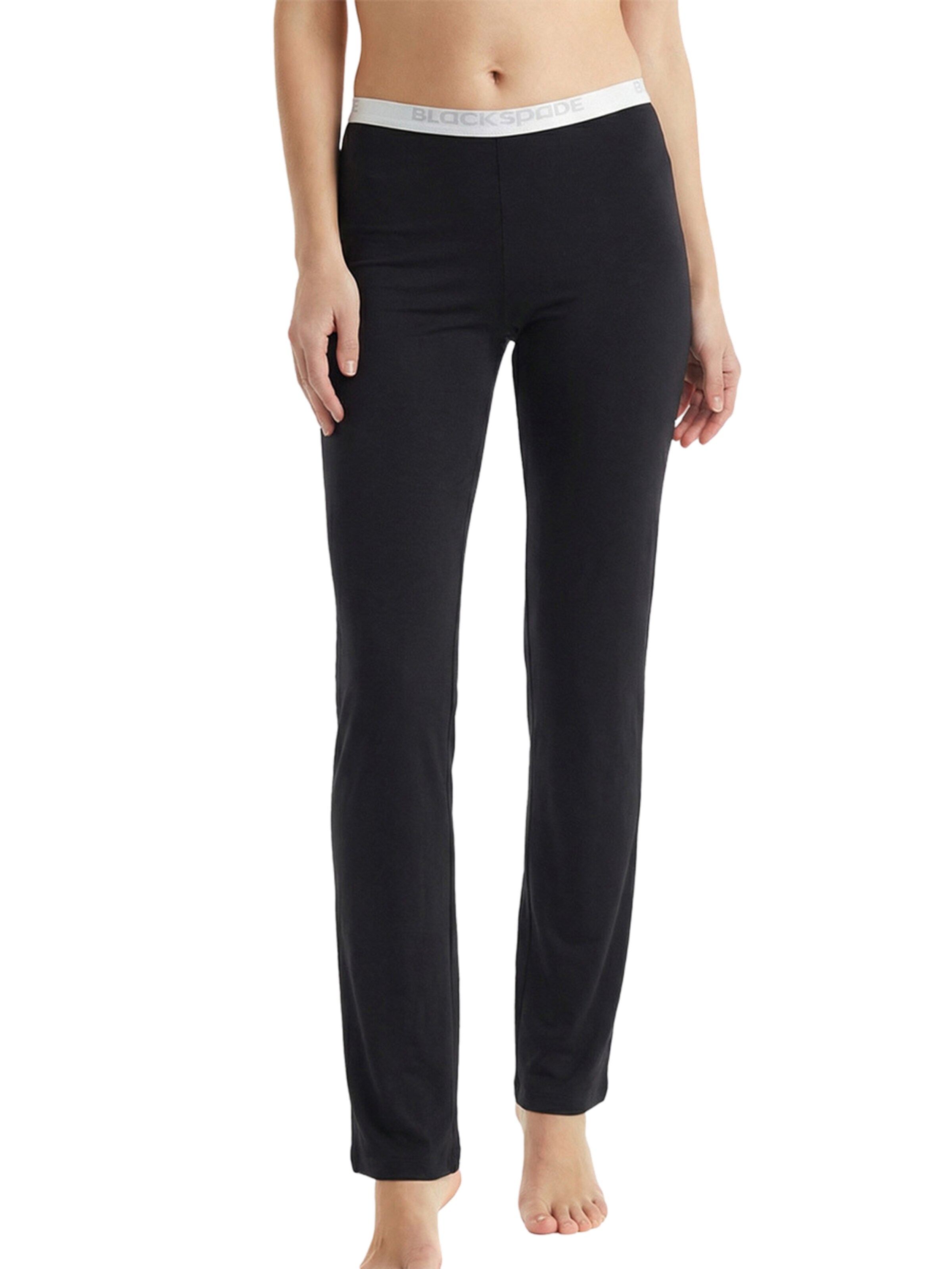 Pantalon de pyjama Blackspade en noir : devant