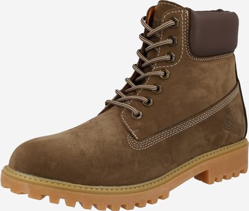 Lumberjack Lace-Up Boots 'River' in Brown: front