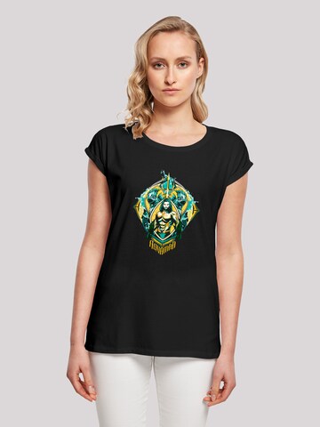 T-shirt 'DC Comics Aquaman The Trench Crest' F4NT4STIC en noir : devant