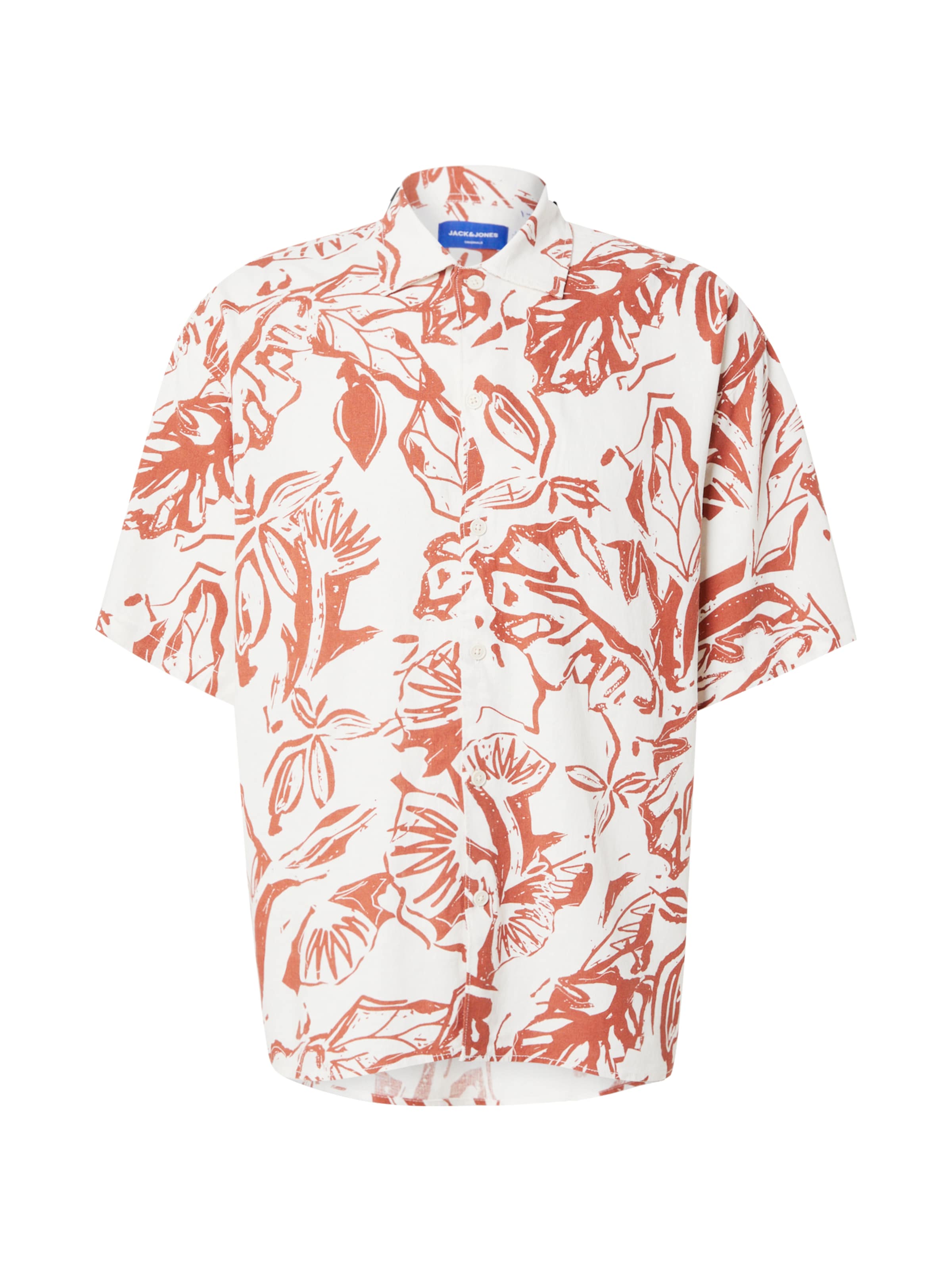 JACK & JONES Πουκάμισο 'JORPAROS' σε λευκό: μπροστά