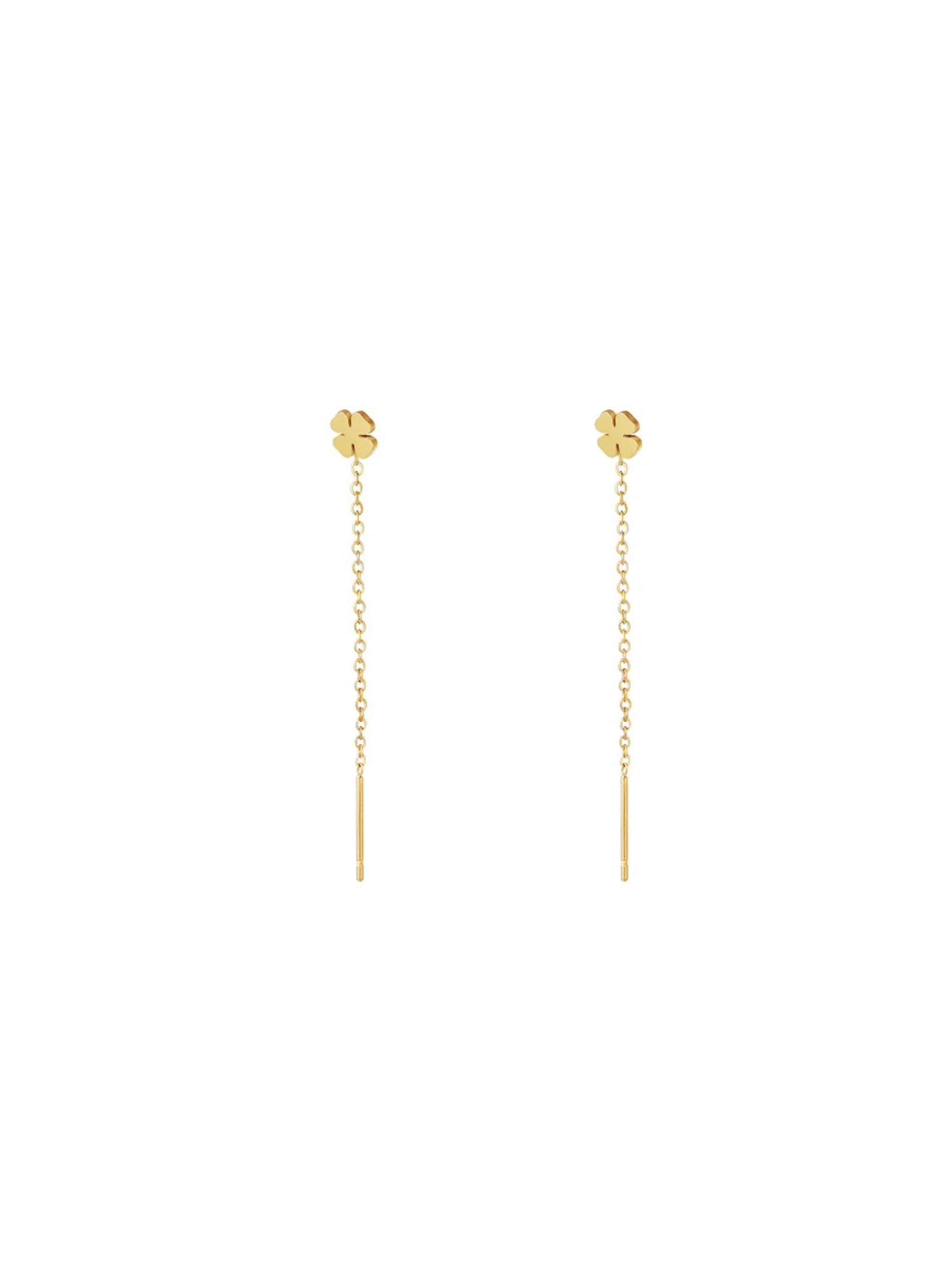 Cala Rose Earrings 'CLOVER' in Gold: front