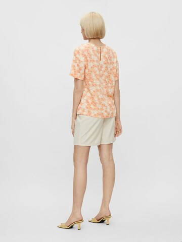 PIECES - Blusa 'Nya' em laranja