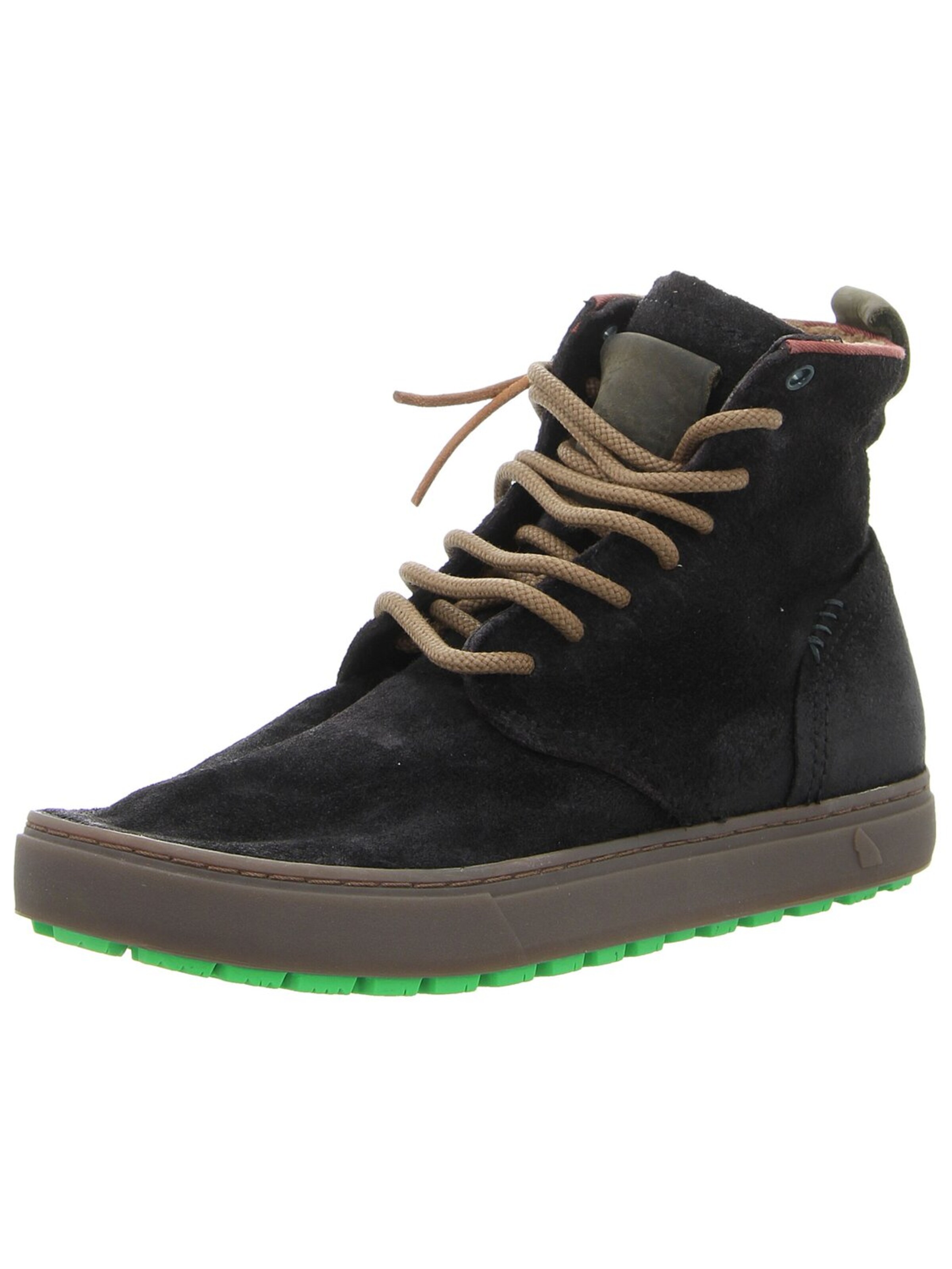 satorisan Athletic Lace-Up Shoes 'Herren Sneaker HIDA DESERT OASIS LAVAGNA Rauleder in schwarz' in Black: front