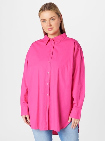 ONLY Carmakoma Bluse 'Minsa' in Pink: predná strana