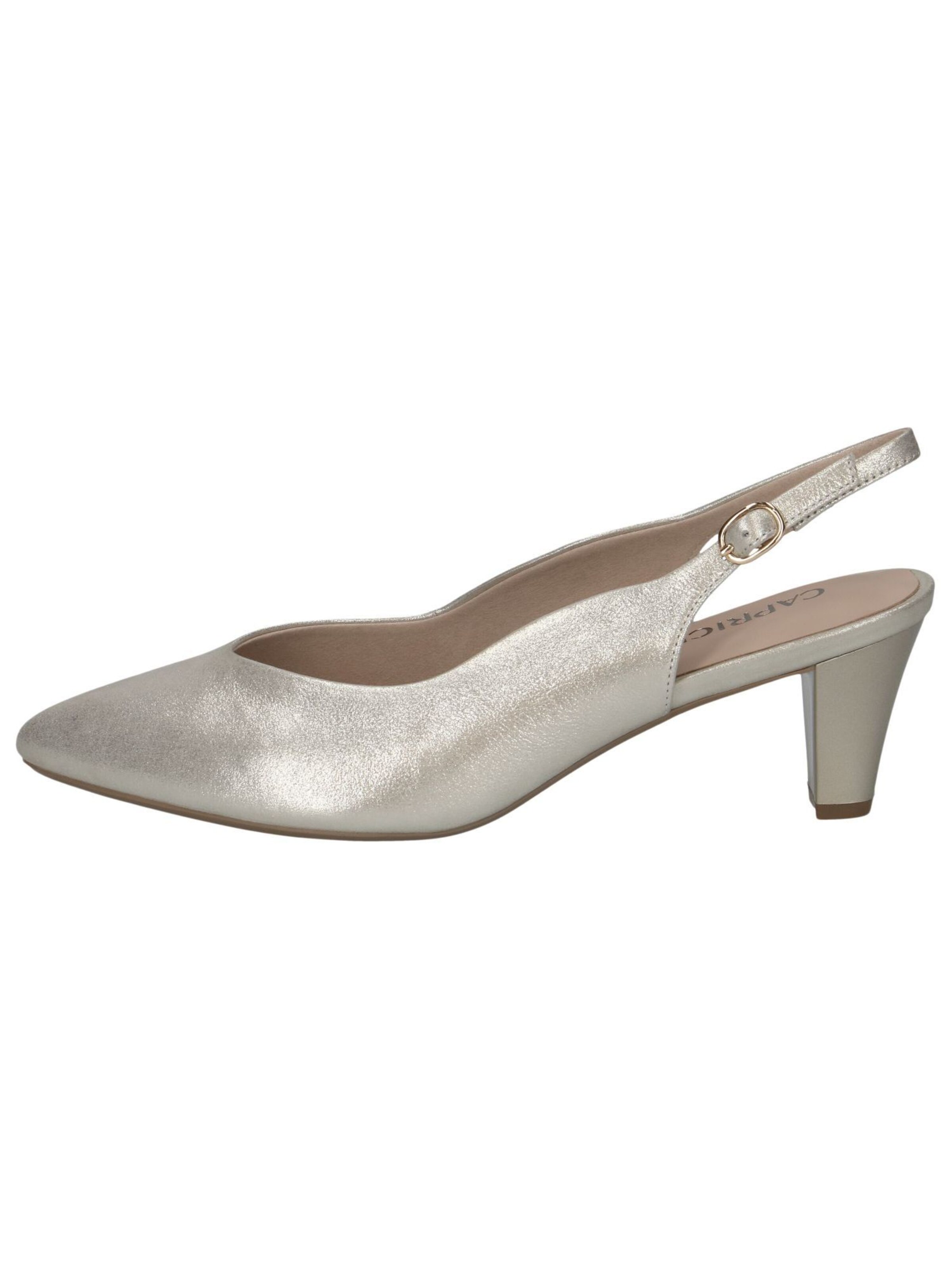 CAPRICE Slingback Pumps in Silver