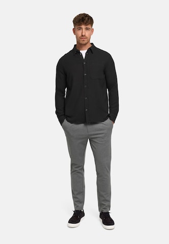 JEFF Regular fit Overhemd 'Landon' in Zwart