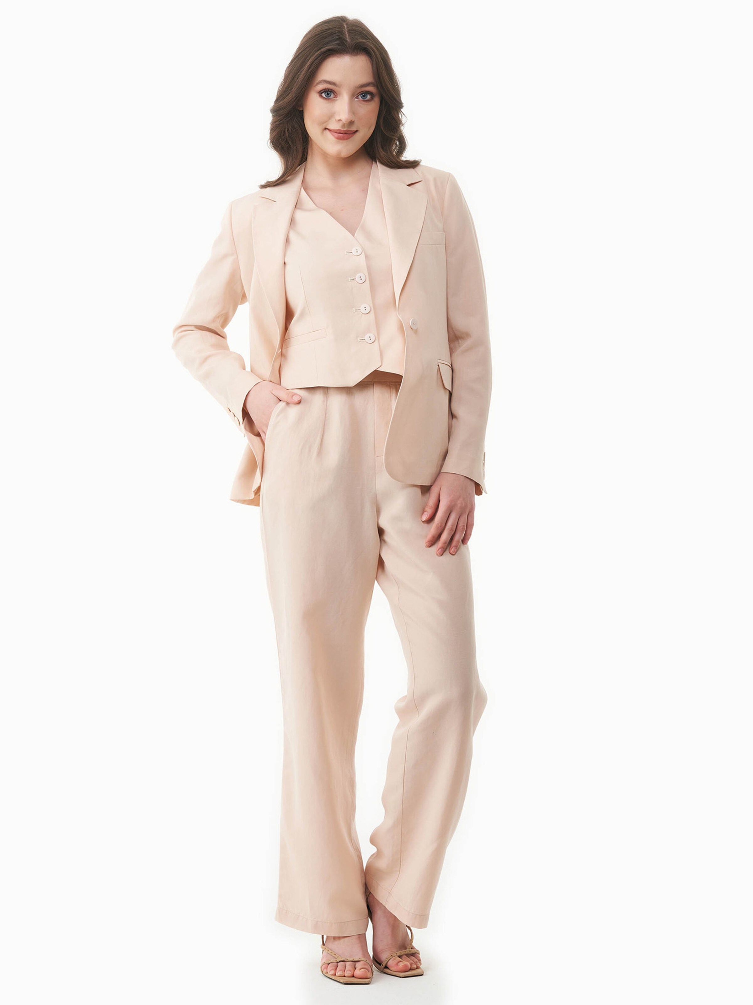 Organication Suit Vest in Beige