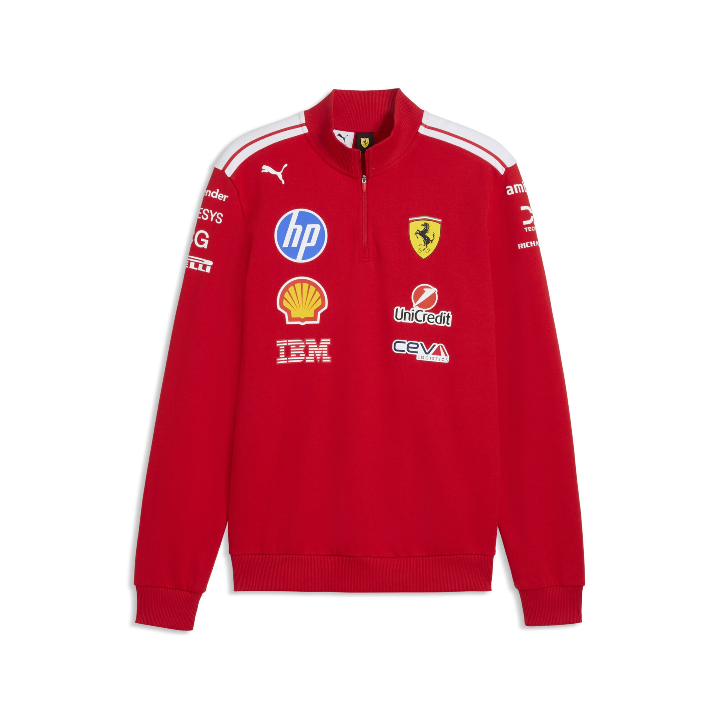 PUMA Sportsweatvest 'Scuderia Ferrari HP Replica T7' in Rood: voorkant