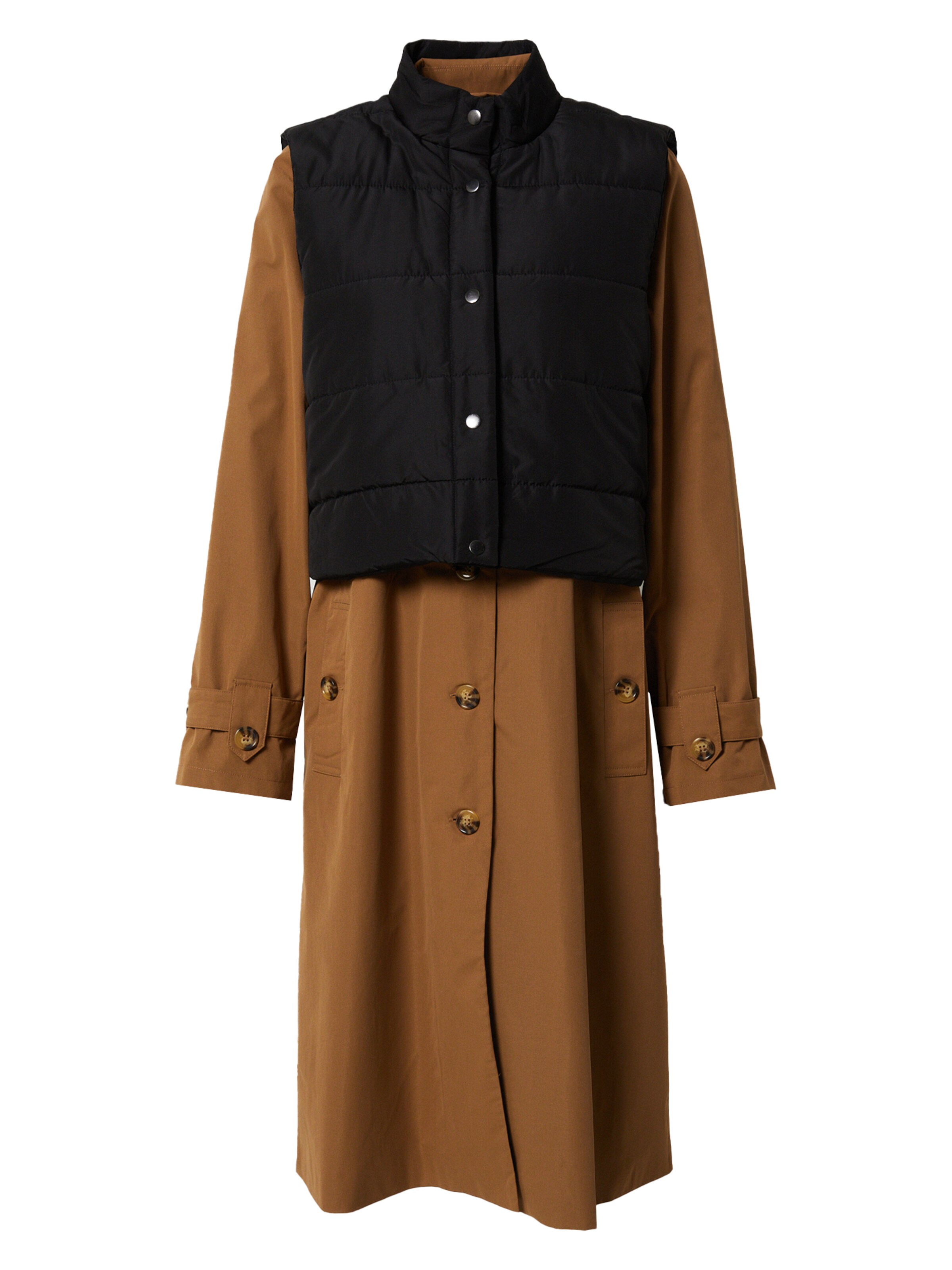 BZR Weste 'Reno' in Schwarz: Vorderseite