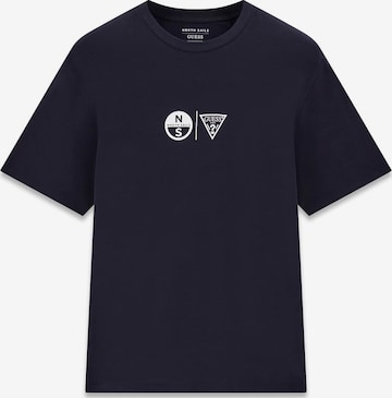 GUESS T-Shirt 'Guess x North Sails' in Blau: Vorderseite