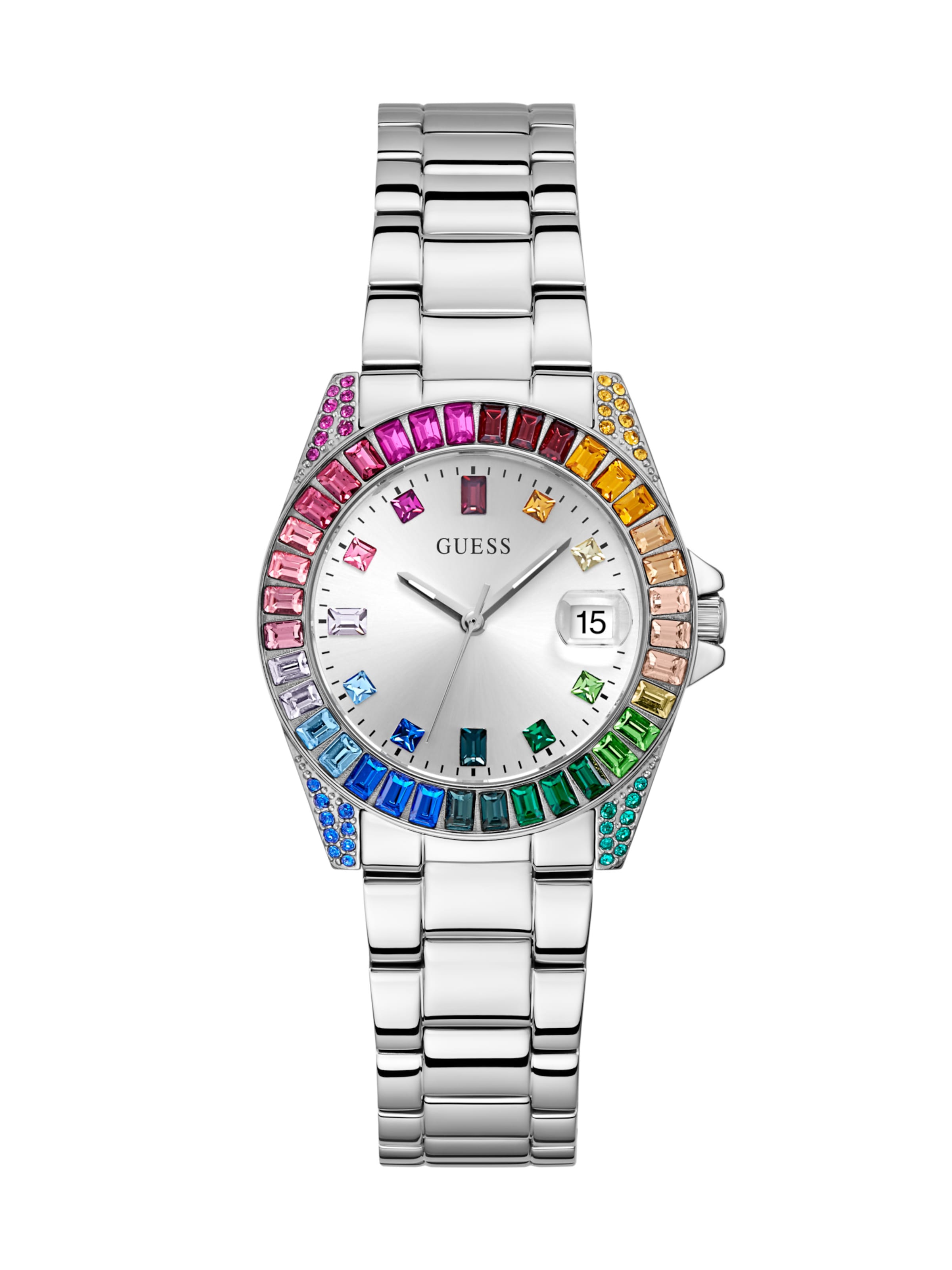 GUESS Uhr 'Opaline' in Silber: Vorderseite