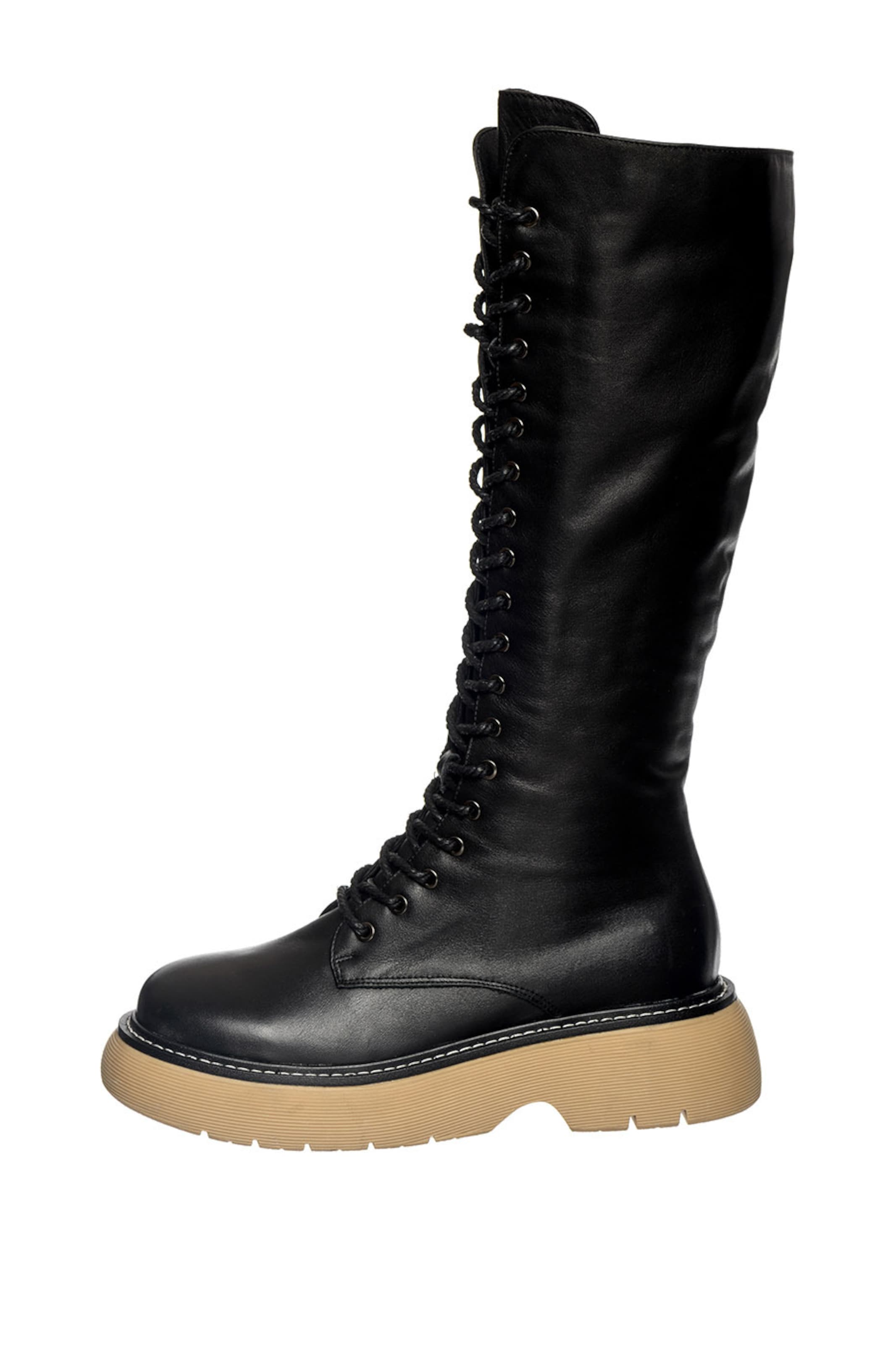 CESARE GASPARI Schnürstiefel in Schwarz