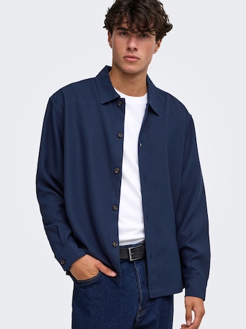 Fit confort Chemise business 'ONSHansi' Only & Sons en bleu : devant