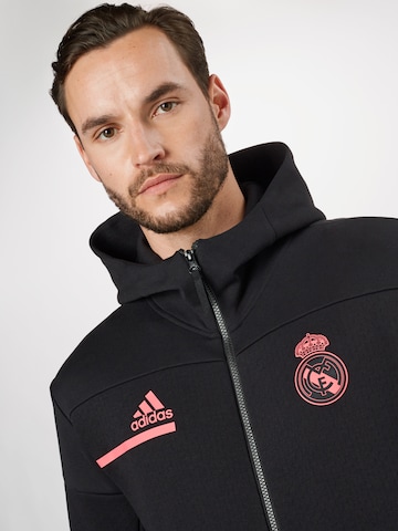 ADIDAS SPORTSWEAR Sport szabadidős dzsekik 'Real Madrid Anthem' - fekete